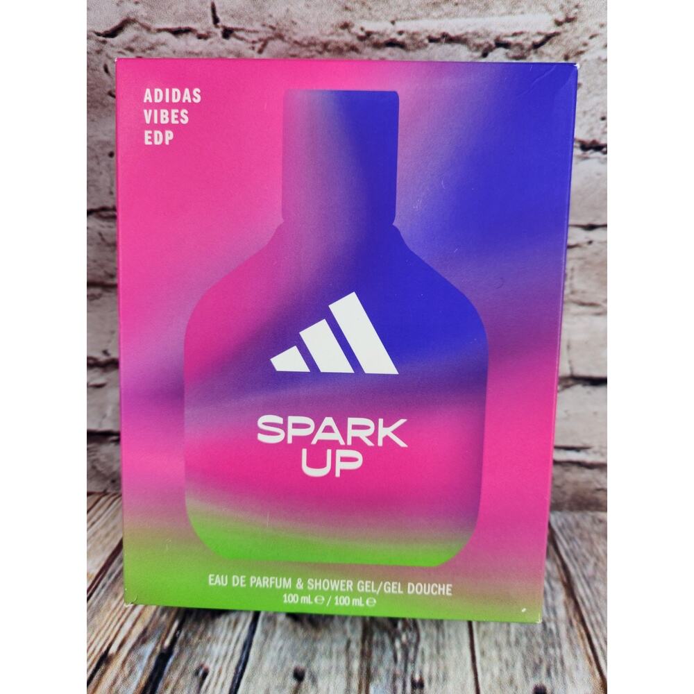 Adidas Spark Up The Vibes Women's Perfume And Shower Gel NEW 100mL 3.3fl Oz